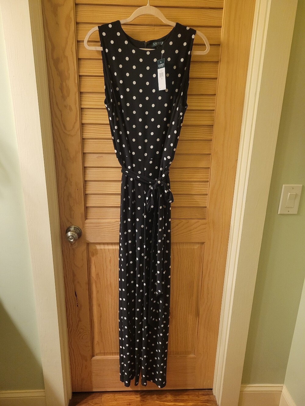 Ralph Lauren BLACK AND WHITE Polka Dot  Jumpsuit